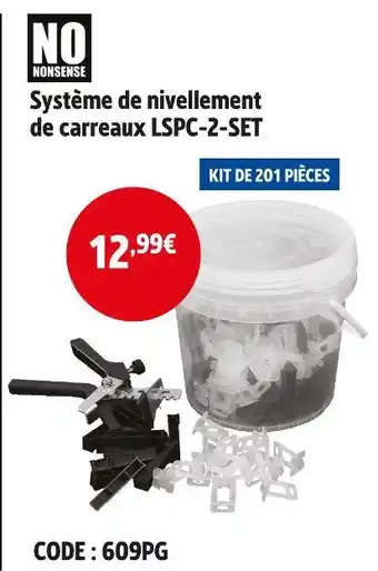 Screwfix NO NONSENSE Système de nivellement de carreaux lspc-2-set offre