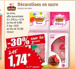 Norma Vahiné Décorations en sucre coeurs ou rose offre