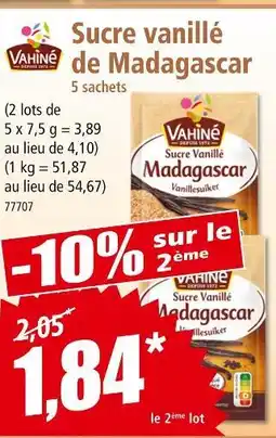 Norma Vahiné Sucre vanillé de Madagascar offre