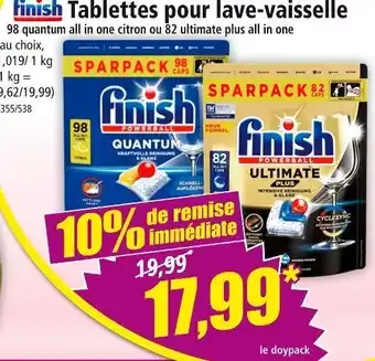 Norma FINISH Tablettes pour lave-vaisselle offre