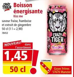 Norma Crazy Tiger Boisson énergisante Kiss me offre