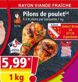 Norma BRUNO SIEBERT Pilons de poulet offre