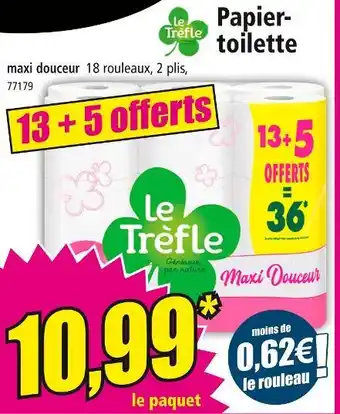 Norma LE TRÉFLE Papier-toilette maxi douceur offre