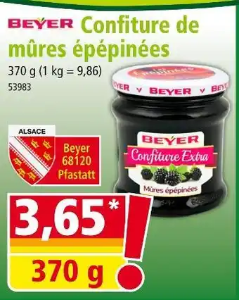 Norma BEYER Confiture de mûres épépinées offre