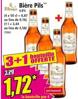 Norma BITBURGER Bière pils offre