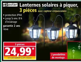 Norma ezsolar Lanternes solaires à piquer offre