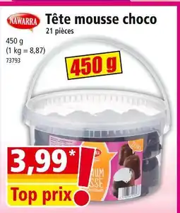 Norma NAWARRA Tête mousse choco offre