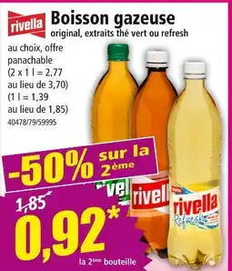 Norma rivella Boisson gazeuse original, extraits thé vert ou refresh offre