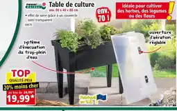 Norma Powertec Garden Table de culture offre