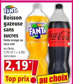 Norma FANTA / COCA COLA Boisson gazeuse sans sucres offre