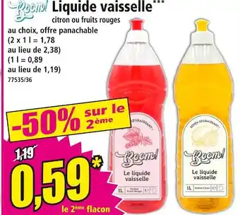 Norma BOOM Liquide vaisselle offre