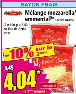 Norma CHAIGNET Mélange mozzarella/emmental spécial cuisine offre