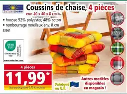 Norma SOLAX-SUNSHINE Coussins de chaise, 4 pièces offre