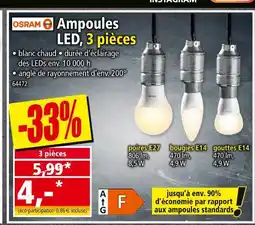 Norma OSRAM Ampoules LED offre