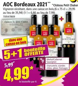 Norma CHÂTEAU PETIT CHABAN Aoc bordeaux 2021 offre