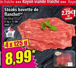 Steaks bavette de flanchet