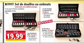 Norma KRAFT Set de douilles ou embouts offre