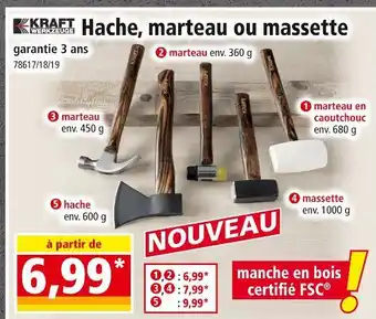 Norma KRAFT Hache, marteau ou massette offre