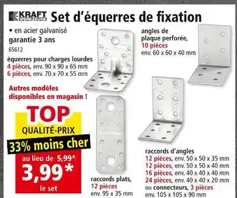 Norma Kraft Werkzeuge Set d'équerres de fixation offre