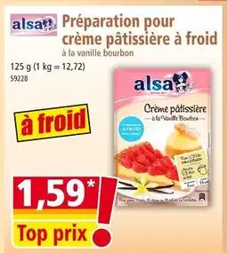 Norma alsa Préparation pour crème pâtissière à froid à la vanille bourbon offre