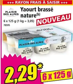 Norma PLAISIR DES ALPES Yaourt brassé nature offre