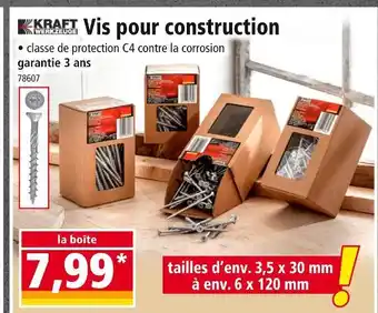 Norma KRAFT Vis pour construction offre