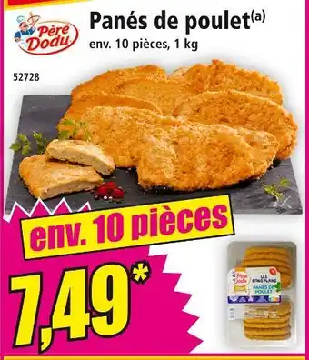 Norma PÈRE DODU Panés de poulet offre