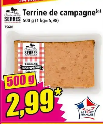 Norma CHARCUTERIE SERRES Terrine de campagne offre