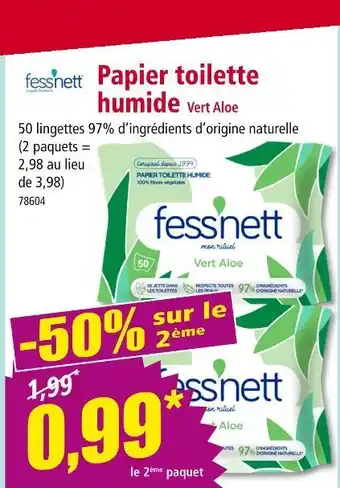 Norma fessnett Papier toilette humide vert aloe offre