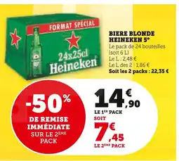 Super U HEINEKEN Biere Blonde 5° offre