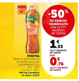 Super U FUZETEA Thé Glacé offre