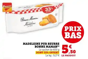 Super U BONNE MAMAN Madeleine pur beurre offre