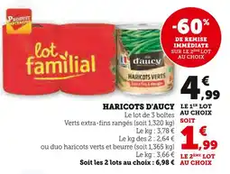 Super U d'aucy Haricots offre