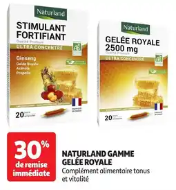 Auchan Naturland gamme gelée royale offre