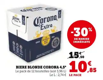 Super U CORONA Biere blonde corona 4,5° offre