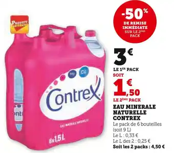 Super U Contrex Eau Minerale Naturelle offre