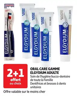 Auchan Oral care gamme elgydium adulte offre