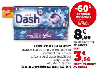 Super U DASH Lessive pods offre