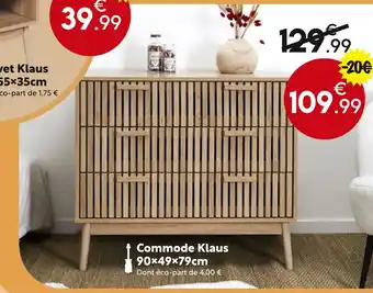 Maxi Bazar Commode Klaus 90X49X79cm offre