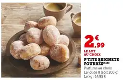 Super U P'tits beignets fourrés offre