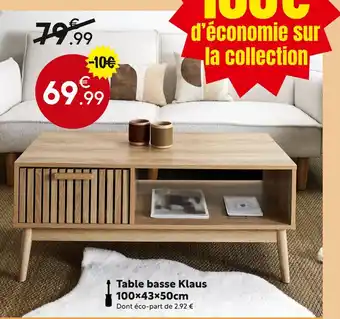 Maxi Bazar Table basse Klaus offre