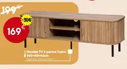 Maxi Bazar Meuble TV 2 portes Colva offre