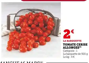 Super U Tomate cerise allongee offre