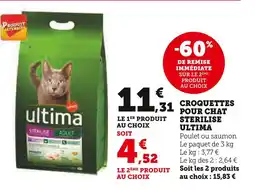 Super U ULTIMA Croquettes pour chat sterilise offre