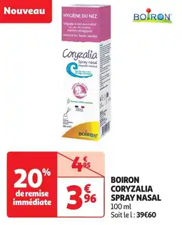 Auchan Boiron coryzalia spray nasal offre