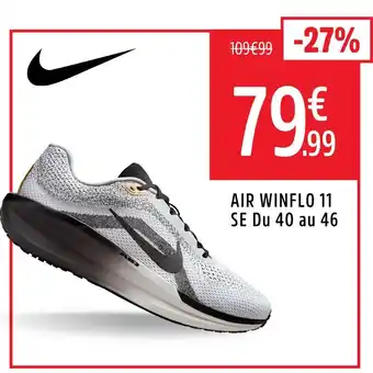 Intersport NIKE Air winflo 11 se du 40 au 46 offre