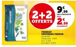 Super U TERDOR Terreau Universel offre