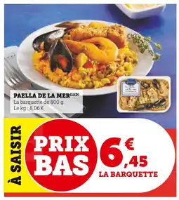 Super U Paella de la mer offre