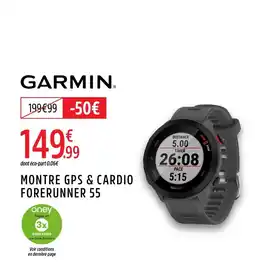 Intersport GARMIN Montre gps & cardio forerunner 55 offre