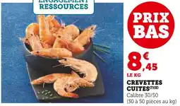 Super U Crevettes Cuites offre